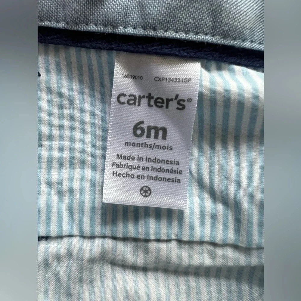 Carter’s | baby boys long sleeve pinstripe dress shirt. Size: 6M.​